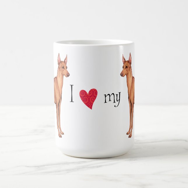 Caneca De Café Adoro o meu Cirneco dell'Etna (Centro)