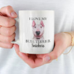 Caneca De Café Adoro o meu monograma de cachorro Bull Terrier<br><div class="desc">Este design pode ser personalizado na área fornecida pela alteração da foto e/ou do texto. Ou pode ser personalizado clicando em Personalizar este Modelo e, em seguida, escolhendo o clique para personalizar mais a opção e excluir ou alterar a cor do plano de fundo, adicionar texto, alterar a cor ou...</div>