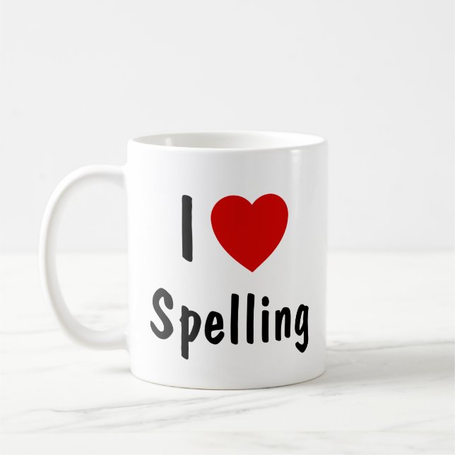 Caneca De Café Adoro Ortografia (Esquerda)