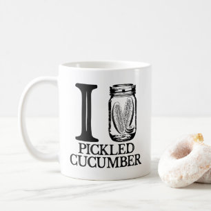 Caneca De Café Adoro Pepino picado - Pepino picante