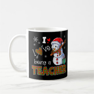 Caneca De Café Adoro Ser Professora Snowman No Natal De 2021