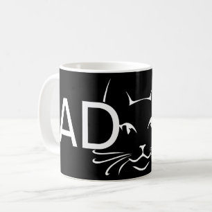 Caneca De Café Adotar Branca de Gato