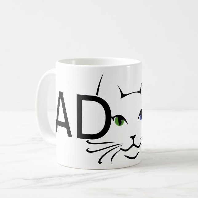 Caneca De Café Adotar Cat (Frente Esquerda)