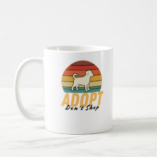 Caneca De Café Adotar Não Comprar Cão - Resgate Pet Loves