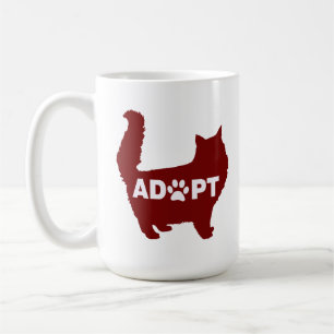 Caneca De Café Adotar Um Gato para Pentes De Gato E Proprietários