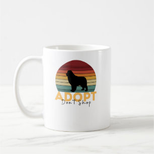 Caneca De Café Adote Não Compre Cachorro Newfy - Abrigar Pet Gift