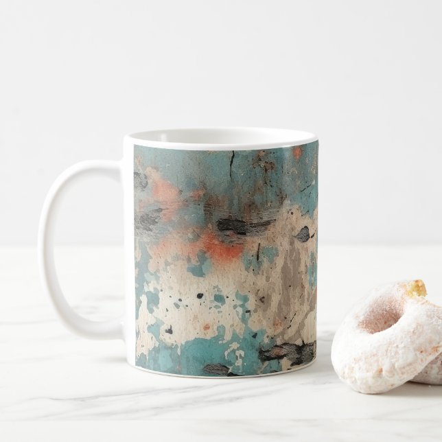 Caneca De Café Adote o Estético Grunge com a Tinta Seca (Com Donut)