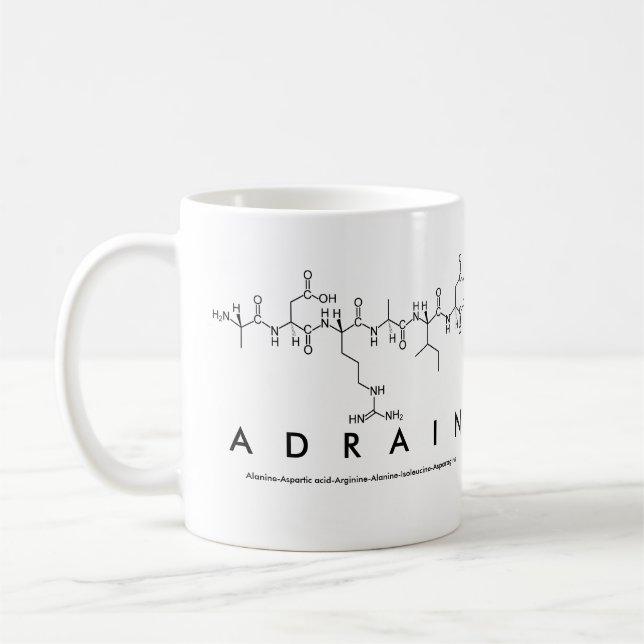 Caneca De Café Adrain peptide name mug (Esquerda)