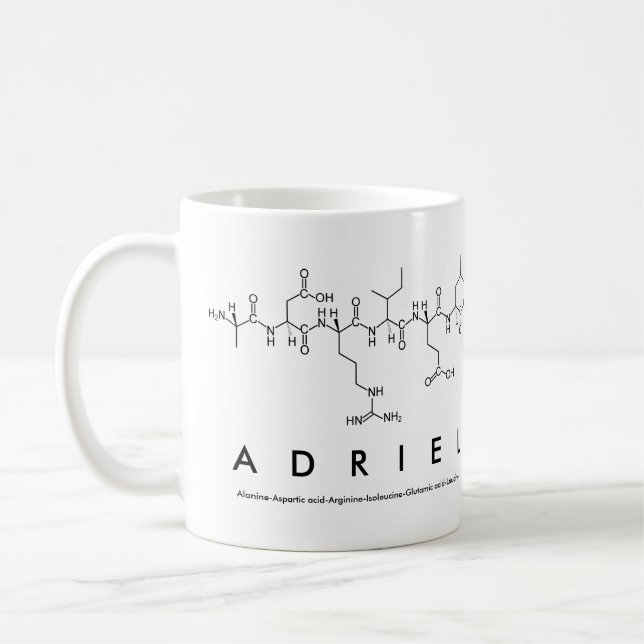 Caneca De Café Adriel peptide name mug (Esquerda)
