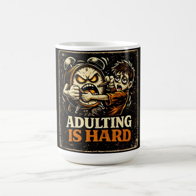 Caneca De Café Adulting Is Hard – Millennial Life Humor Relatable (Centro)