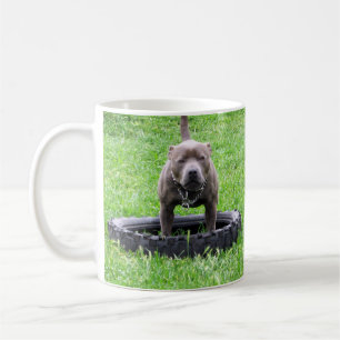 Caneca De Café Adulto Masculino Staffordshire Terrier Pronto Para