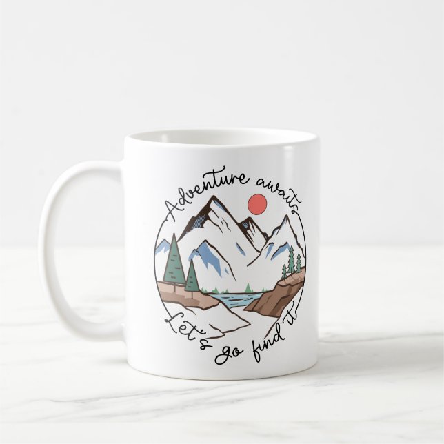 Caneca De Café Adventure Aguarda Vamos Ir Encontrá-Lo (Esquerda)
