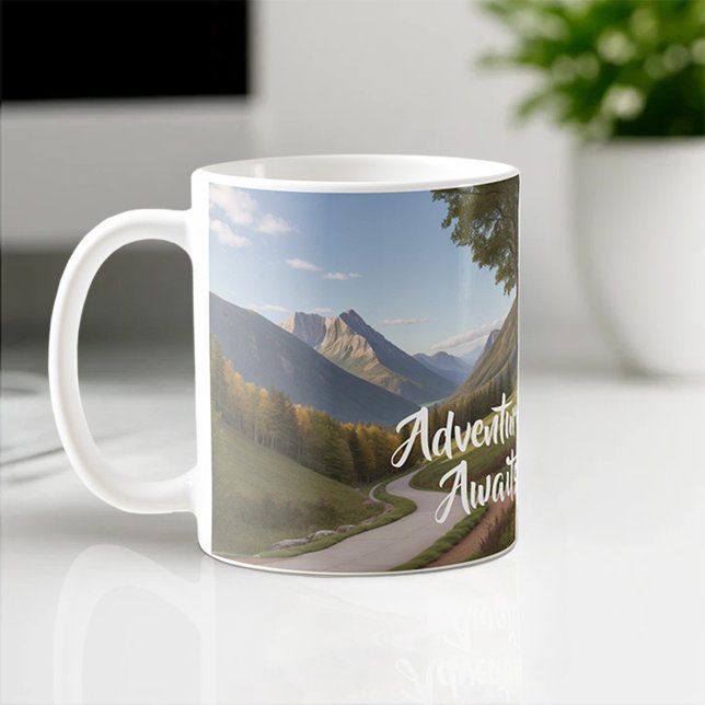Caneca De Café Adventure Aguarda Viagem-Mountain Personalizada pa (Criador carregado)
