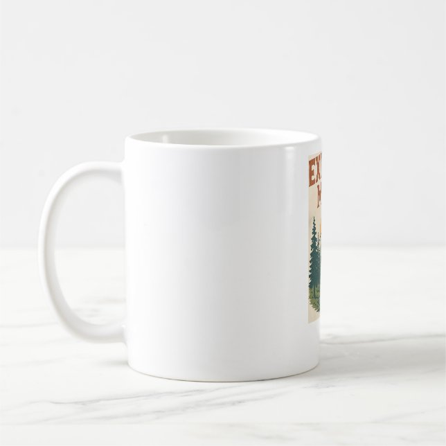 Caneca De Café Adventure de montanha "Explore mais" (Esquerda)