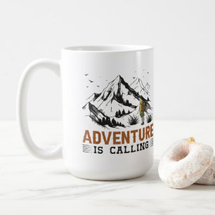 Caneca De Café Adventure Está Chamando Lâmpagos
