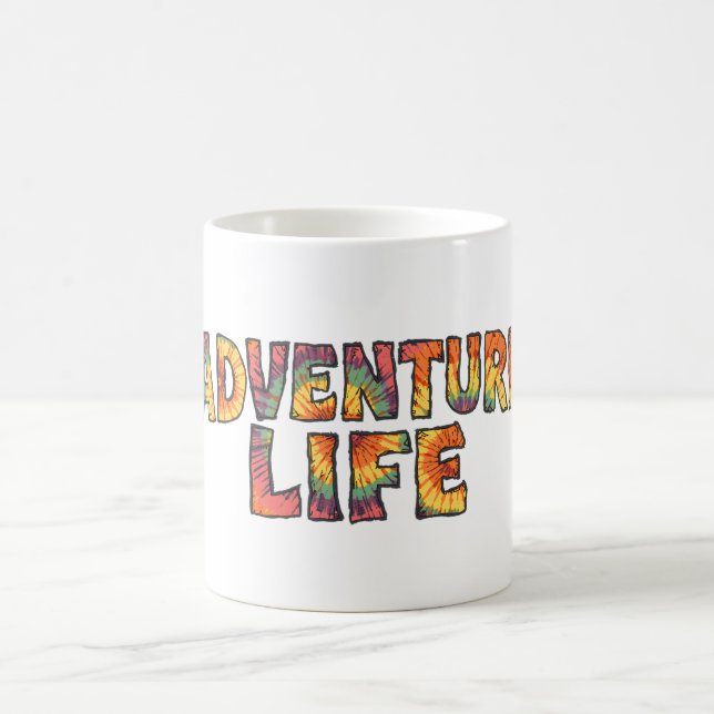 Caneca De Café Adventure Life | Tie Dye Explore Mais Hippie Hiker (Centro)
