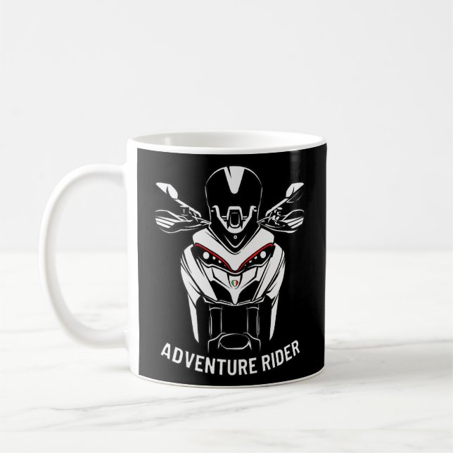 Caneca De Café Adventure Motorcycle Rider Off Road Italiana Strad (Esquerda)