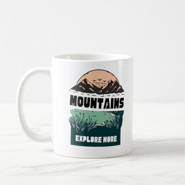 Caneca De Café Adventure Mountain (Esquerda)