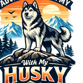 Caneca De Café Adventure With My Husky Dog Lover Mug