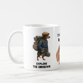 Caneca De Café Adventurous Dachshund Hiker Home Is Where My Pack