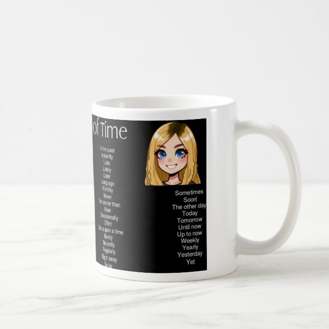 Caneca De Café Adverbiais do Tempo (Direita)