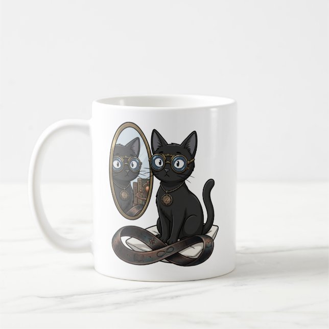 Caneca de Café Advogada Gata Preta Justiça (Esquerda)
