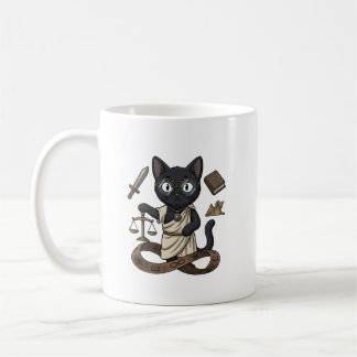 Caneca de Café Advogada Gata Preta Justiça
