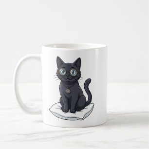 Caneca de Café Advogada Gata Preta Senhora Justiça