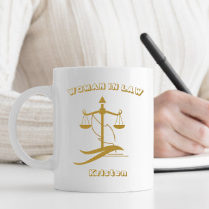 Caneca De Café Advogada Mulher Estudante de Direito Personalizada