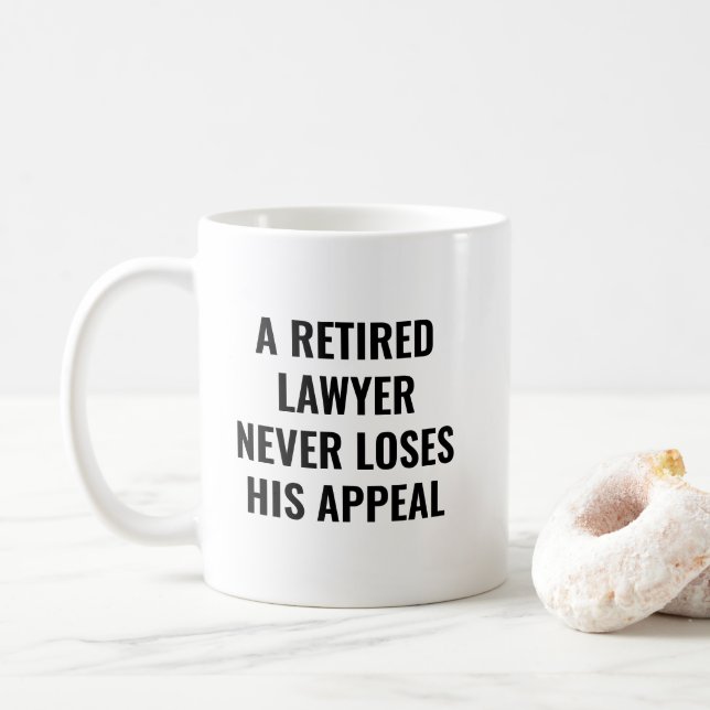 Caneca De Café Advogado Aposentado Nunca Perde Piada de Aposentad (Com Donut)