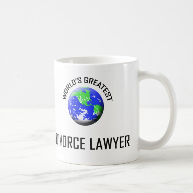 Caneca De Café Advogado de divórcio do mundo o grande (Direita)