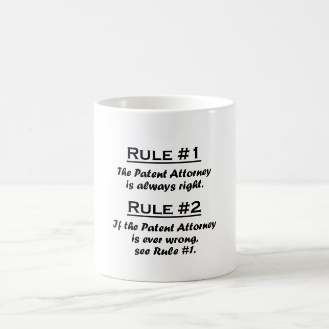 Caneca De Café Advogado de patente da regra (Centro)