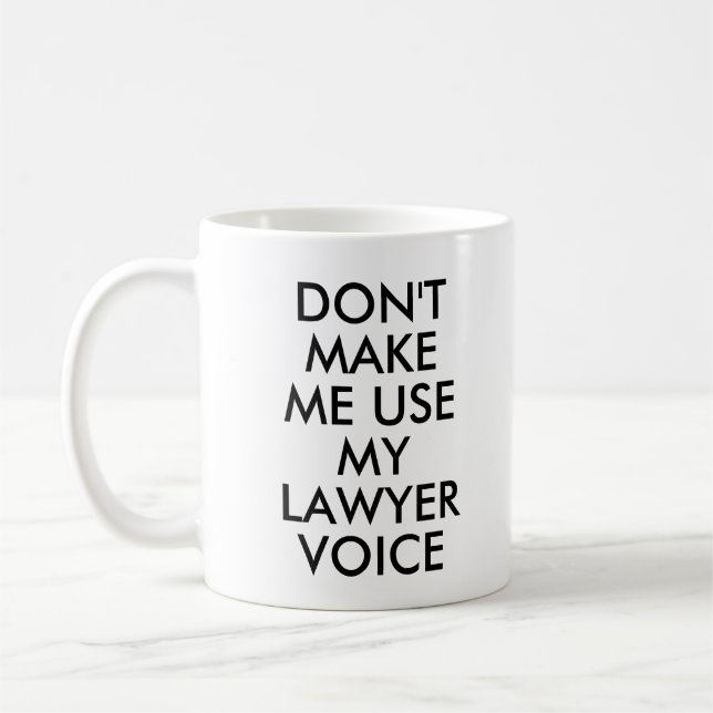 Caneca De Café Advogado Escritório Gift Mug Engraçado Slogan (Esquerda)