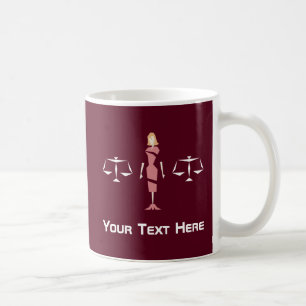 Caneca De Café Advogado fêmea geométrico feito sob encomenda