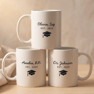 Caneca De Café Advogado Formatura de Médico Enfermeira Minimali