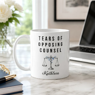 Caneca De Café Advogado Personalizado Lágrimas do Advogado Advers