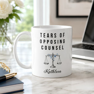 Caneca De Café Advogado Personalizado Lágrimas do Advogado Advers