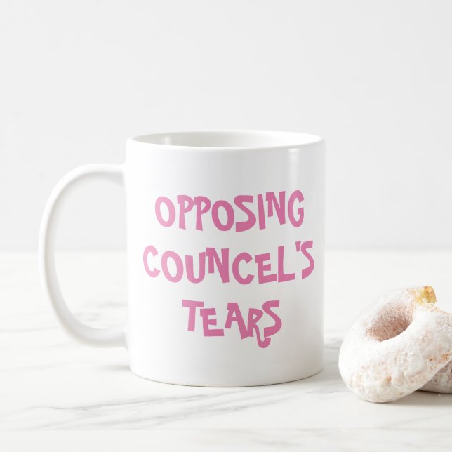 Caneca De Café Advogado Presente para advogado que se opõe à lágr (Com Donut)