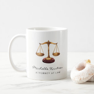 Caneca De Café Advogado Profissional Dourado