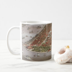 Caneca De Café Aerial City View of Manhattan, Nova York, EUA