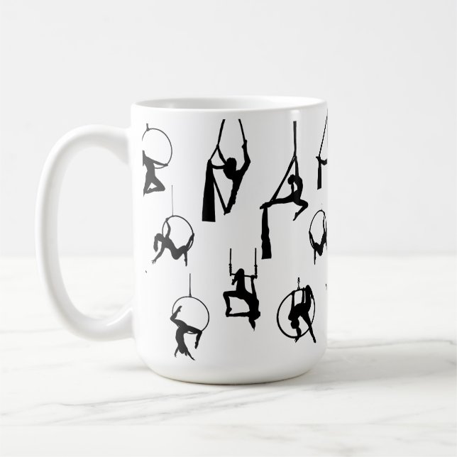 Caneca De Café Aerialistas Silks Lyra silhouettes (Esquerda)