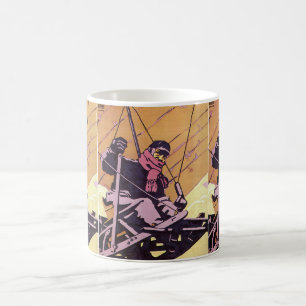 Caneca De Café Aeronave de Asseio de Transporte Vintage