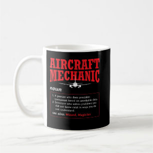 Caneca De Café Aeronave Mecânica De Definição De Aeronave Mec