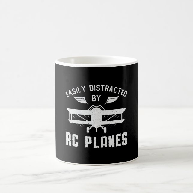 Caneca De Café Aeronaves Aviárias Aviárias RC Facilmente Distraíd (Centro)