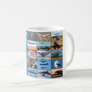 CANECA DE CAFÉ AERONAVES DE BOMBEIRA ESTRATÉGICA DOS EUA "MONTAGE