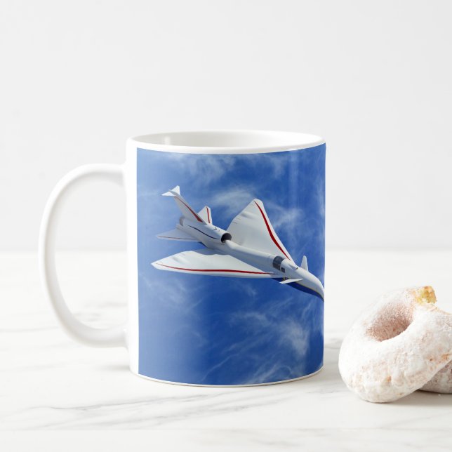 Caneca De Café Aeronaves Supersônicas de Baixo Boom X-59 (Com Donut)