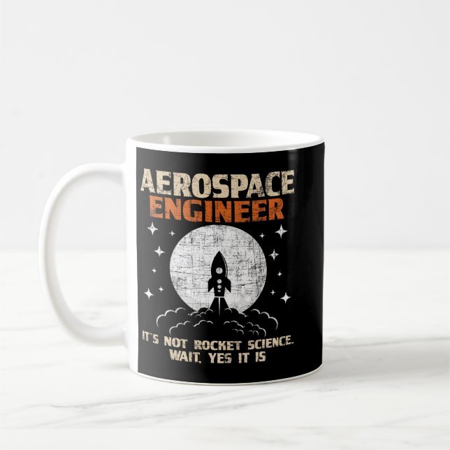 Caneca De Café Aerospace Engenheiro Aeronáutica Aviati (Esquerda)