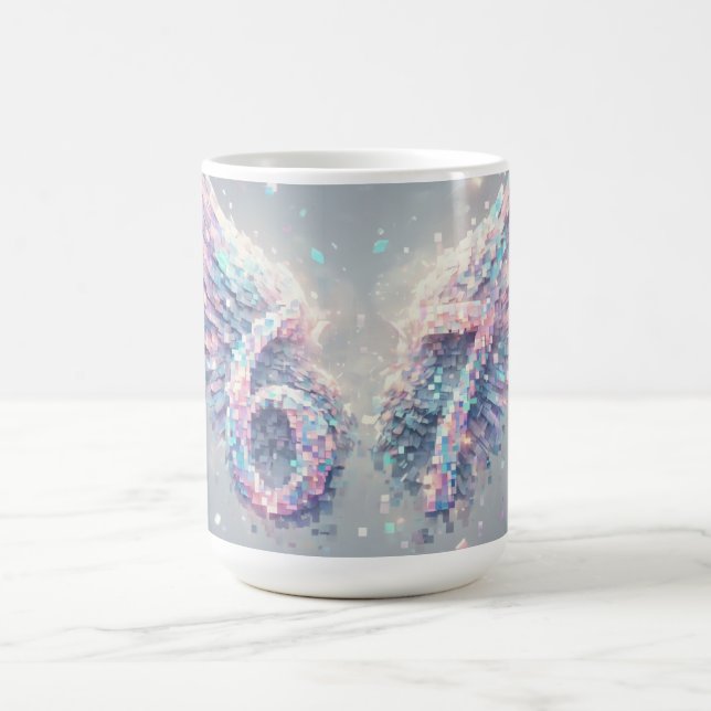 Caneca De Café Aesthetic Angel Trendy Y2K 2000s Futuristic Neon (Centro)