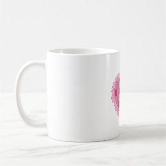 Caneca De Café Aesthetic Pink Checkerboard Heart 