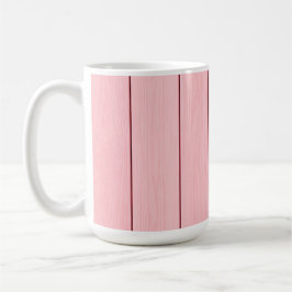 Caneca De Café Aesthetic Vertical Wood Pattern Pink Colour 